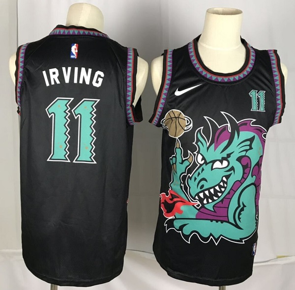 Men's Brooklyn Nets #11 Kyrie Irving Black Dragon Swingman Stitched NBA Jersey Men's Brooklyn Nets #11 Kyrie Irving Black Dragon Swingman Stitched NBA Jersey