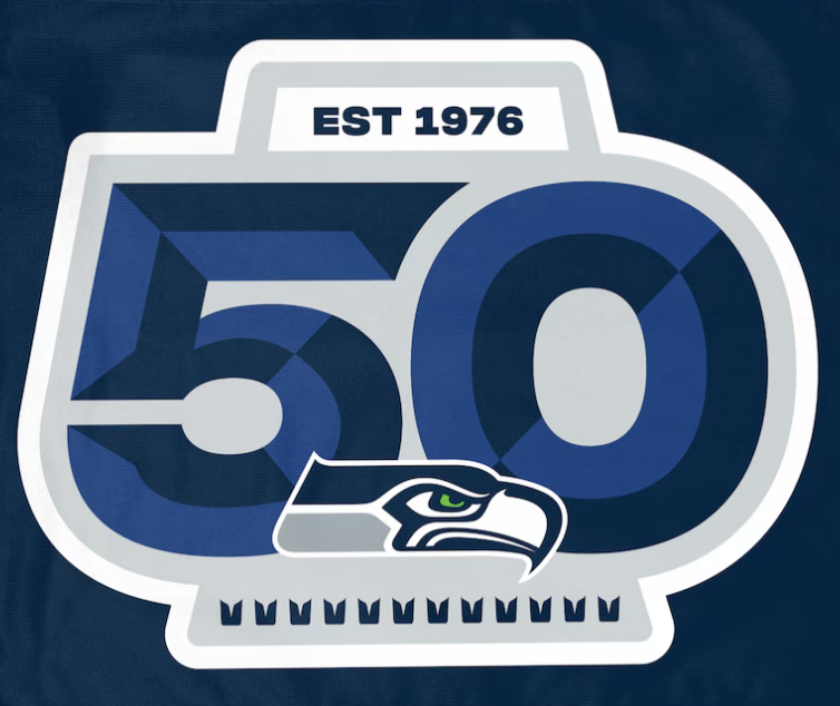 Seattle Seahawks 50th Season Patch Seattle Seahawks 50th Season Patch