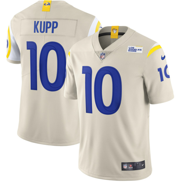 Men's Los Angeles Rams #10 Cooper Kupp 2020 Bone Vapor Limited Stitched NFL Jersey Men's Los Angeles Rams #10 Cooper Kupp 2020 Bone Vapor Limited Stitched NFL Jersey