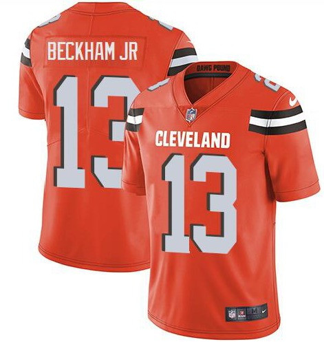 Men's Cleveland Browns #13 Odell Beckham Jr. Orange Vapor Untouchable Limited Stitched NFL Jersey