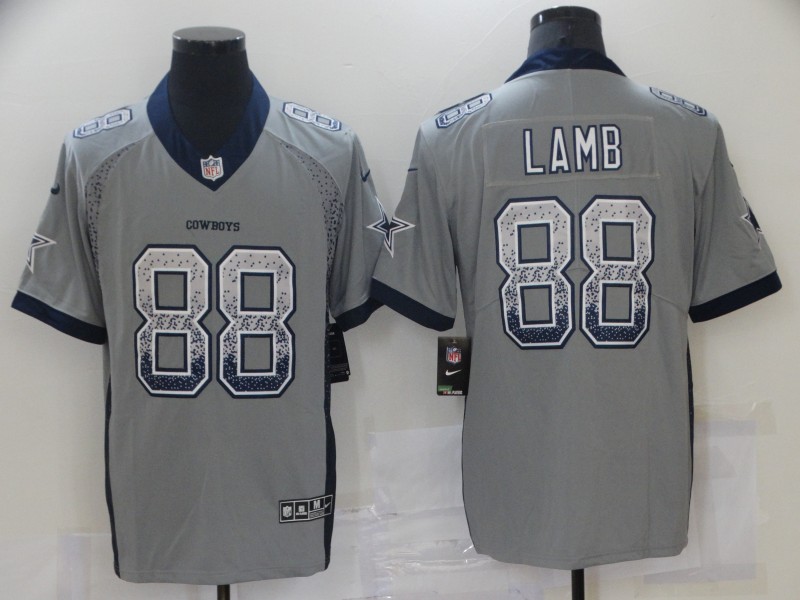 Men's Dallas Cowboys #88 CeeDee Lamb Gray Drift Fashion Stitched Jersey Men's Dallas Cowboys #88 CeeDee Lamb Gray Drift Fashion Stitched Jersey