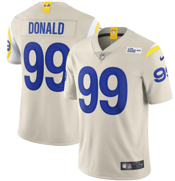 Men's Los Angeles Rams #99 Aaron Donald 2020 Bone Vapor Limited Stitched NFL Jersey Men's Los Angeles Rams #99 Aaron Donald 2020 Bone Vapor Limited Stitched NFL Jersey