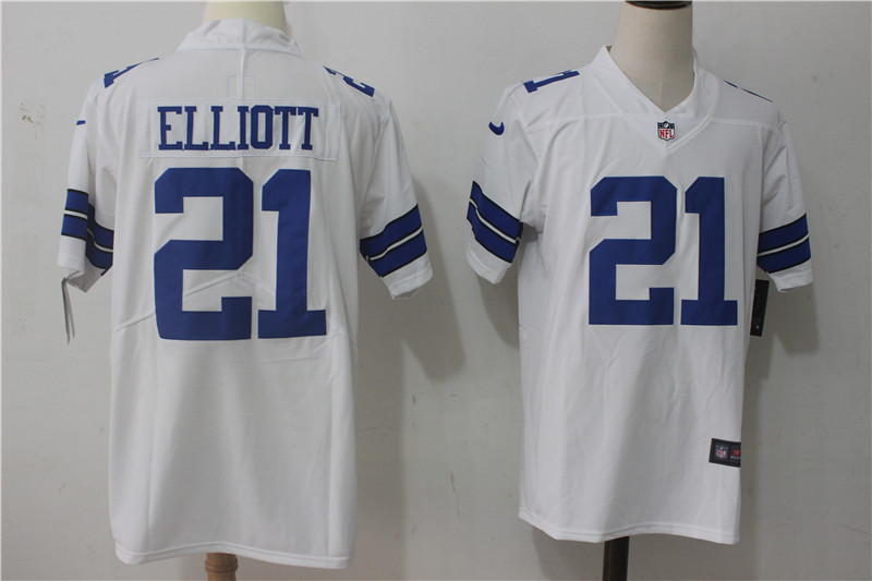Men's Dallas Cowboys #21 Ezekiel Elliott White Stitched NFL Vapor Untouchable Limited Jersey Men's Dallas Cowboys #21 Ezekiel Elliott White Stitched NFL Vapor Untouchable Limited Jersey