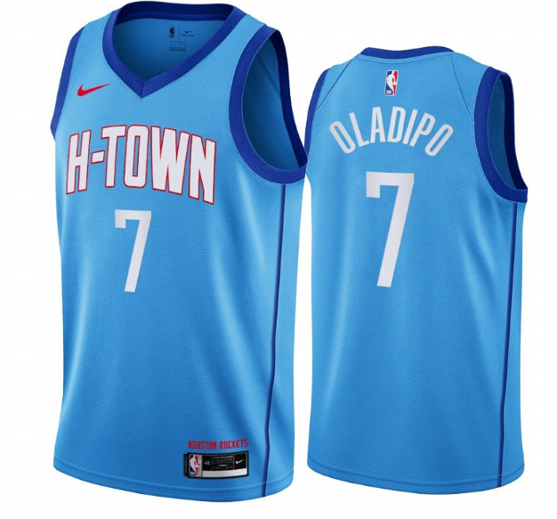Men's Houston Rockets #7 Victor Oladipo 2020/21 Blue NBA City Edition Swingman Stitched Jersey Men's Houston Rockets #7 Victor Oladipo 2020/21 Blue NBA City Edition Swingman Stitched Jersey