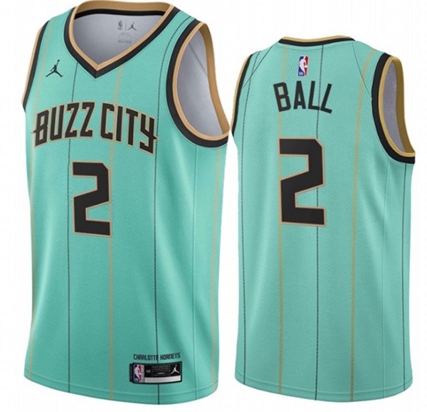 Men's Charlotte Hornets #2 LaMelo Ball Teal Buzz City Swingman 2020-21 Stitched NBA Jersey Men's Charlotte Hornets #2 LaMelo Ball Teal Buzz City Swingman 2020-21 Stitched NBA Jersey