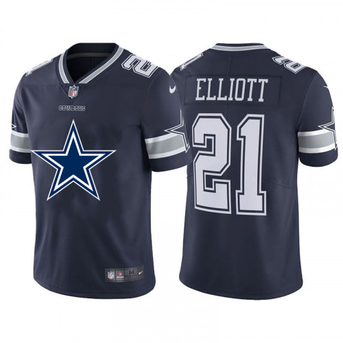 Men's Dallas Cowboys #21 Ezekiel Elliott Navy 2020 Team Big Logo Limited Stitched Jersey Men's Dallas Cowboys #21 Ezekiel Elliott Navy 2020 Team Big Logo Limited Stitched Jersey
