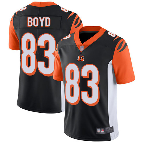 Men's Cincinnati Bengals #83 Tyler Boyd 2020 Black Vapor Untouchable Limited Stitched NFL Jersey Men's Cincinnati Bengals #83 Tyler Boyd 2020 Black Vapor Untouchable Limited Stitched NFL Jersey