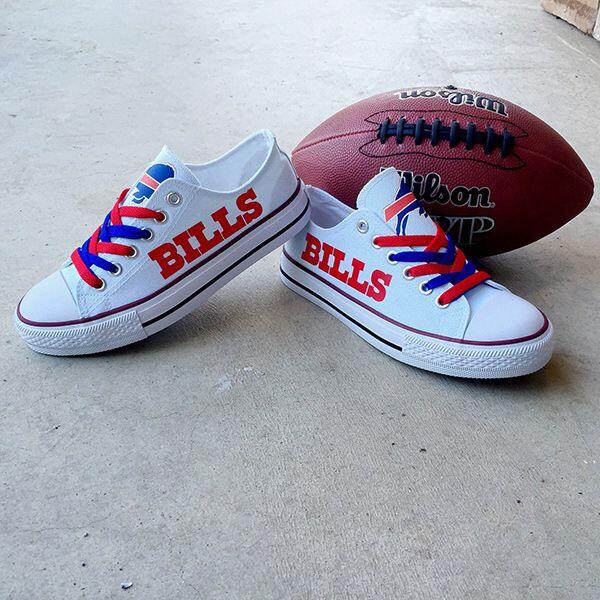 Women's NFL Buffalo Bills Repeat Print Low Top Sneakers 002 Women's NFL Buffalo Bills Repeat Print Low Top Sneakers 002