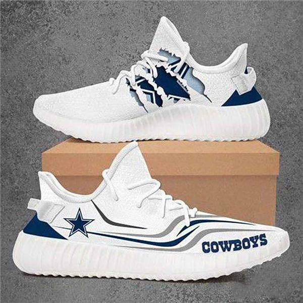 Men's Dallas Cowboys Mesh Knit Sneakers/Shoes 036 Men's Dallas Cowboys Mesh Knit Sneakers/Shoes 036