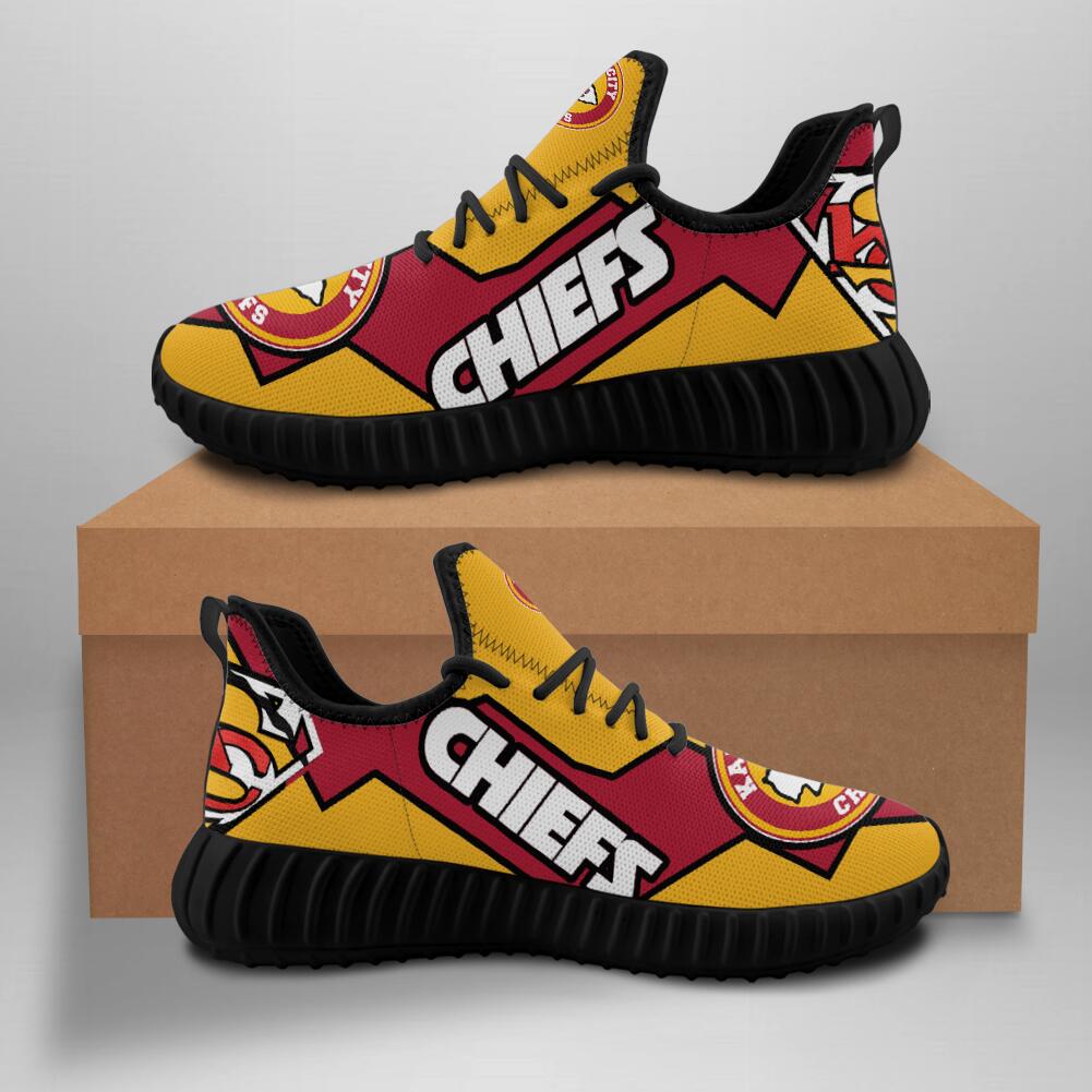 Women's Kansas City Chiefs Mesh Knit Sneakers/Shoes 011