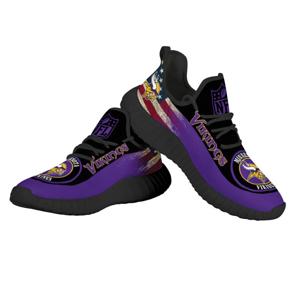 Men's Minnesota Vikings Mesh Knit Sneakers/Shoes 010 Men's Minnesota Vikings Mesh Knit Sneakers/Shoes 010