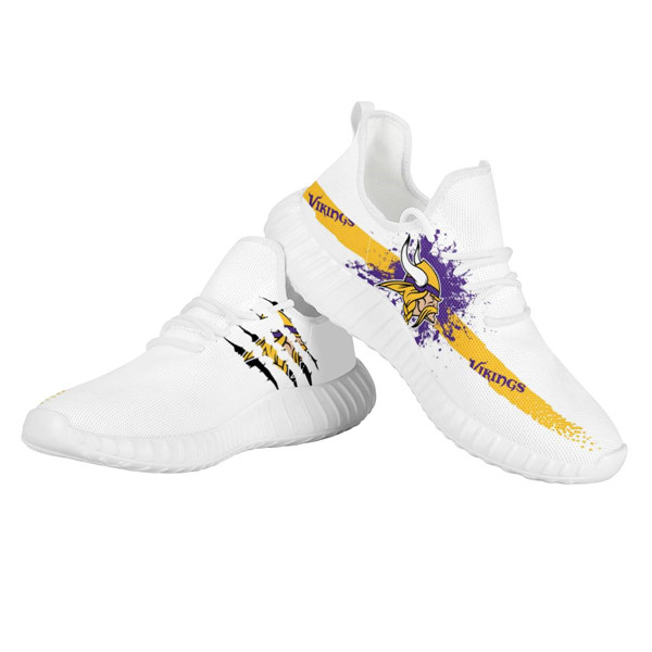 Men's Minnesota Vikings Mesh Knit Sneakers/Shoes 007 Men's Minnesota Vikings Mesh Knit Sneakers/Shoes 007