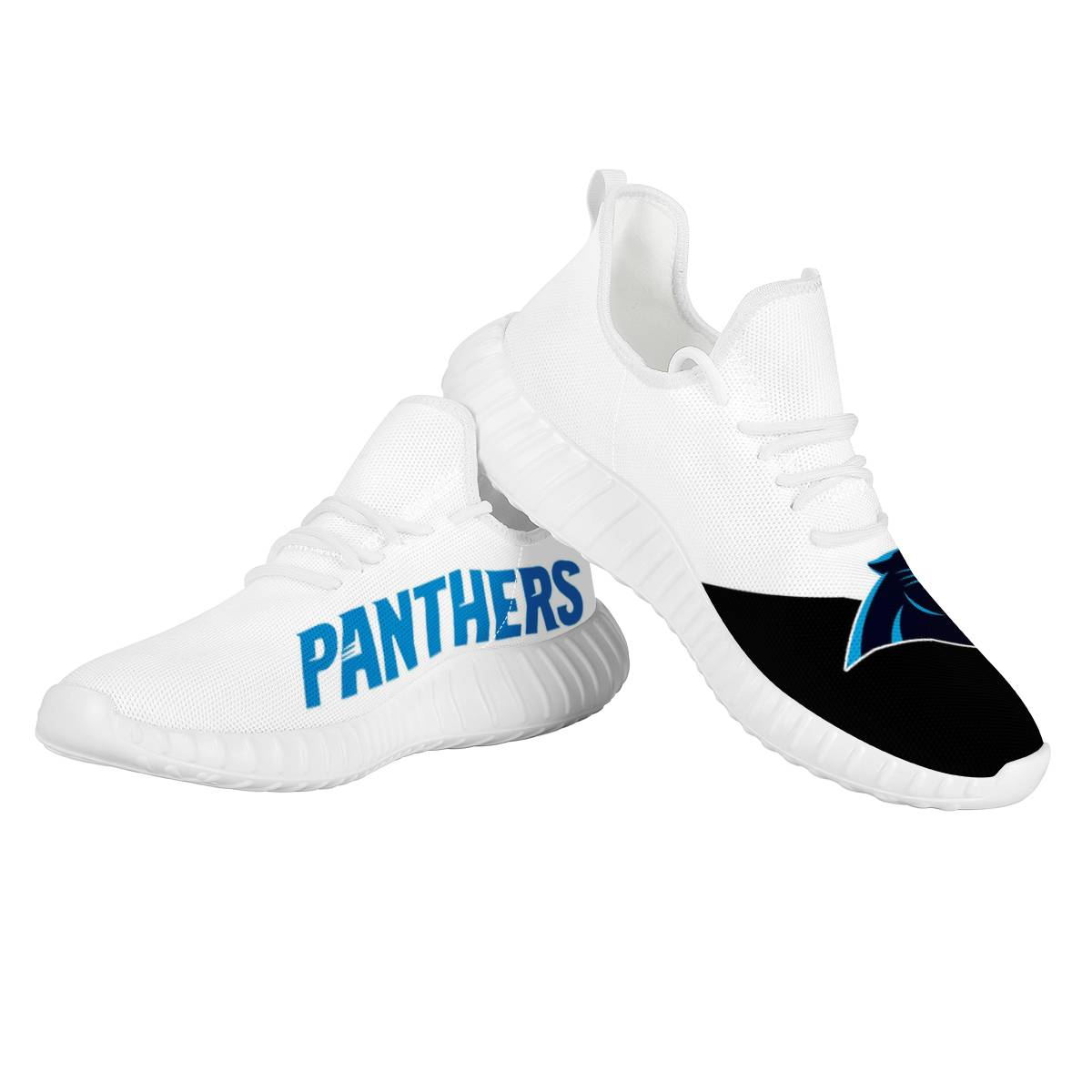 Women's Carolina Panthers Mesh Knit Sneakers/Shoes 008 Women's Carolina Panthers Mesh Knit Sneakers/Shoes 008