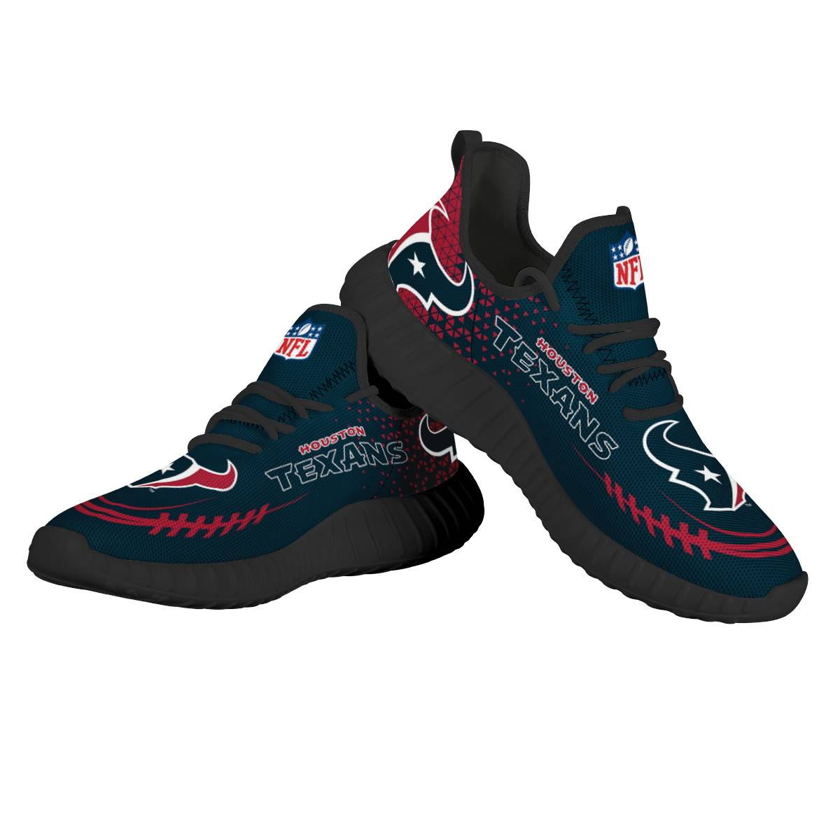 Women's Houston Texans Mesh Knit Sneakers/Shoes 005 Women's Houston Texans Mesh Knit Sneakers/Shoes 005