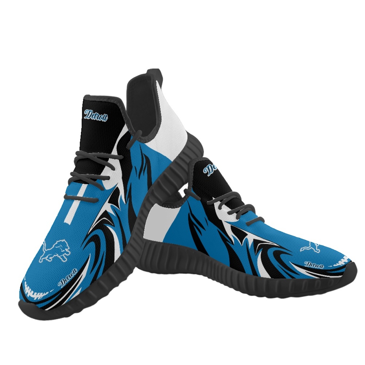 Women's Detroit Lions Mesh Knit Sneakers/Shoes 013 Women's Detroit Lions Mesh Knit Sneakers/Shoes 013
