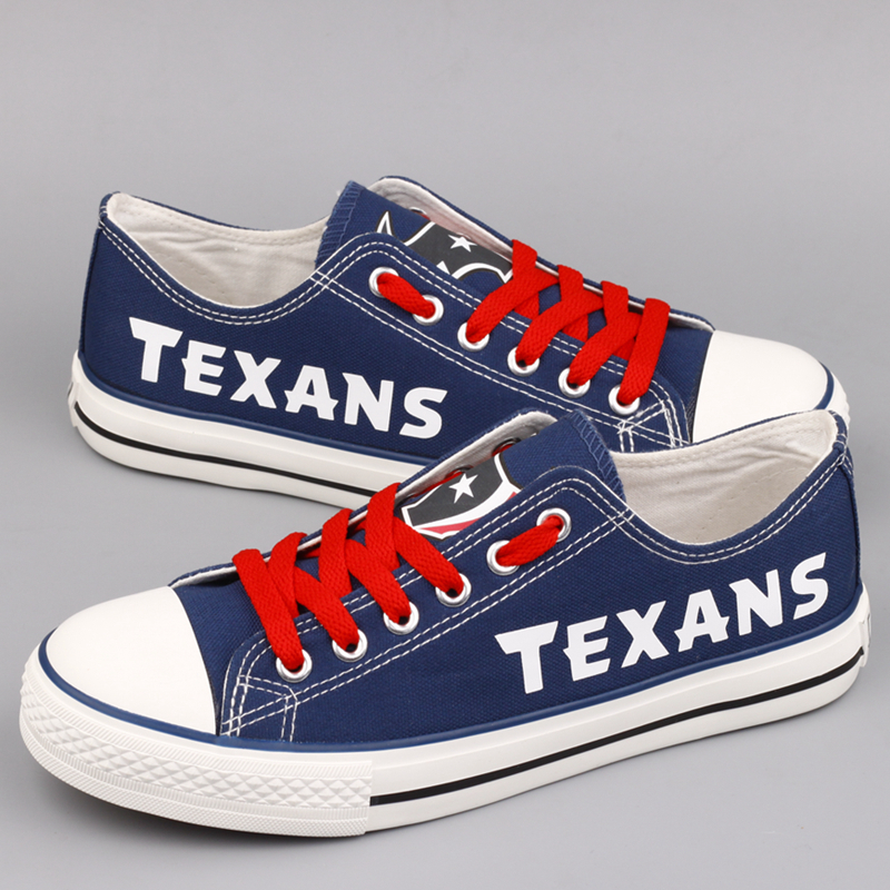 Women's NFL Hoston Texans Repeat Print Low Top Sneakers 002 Women's NFL Hoston Texans Repeat Print Low Top Sneakers 002
