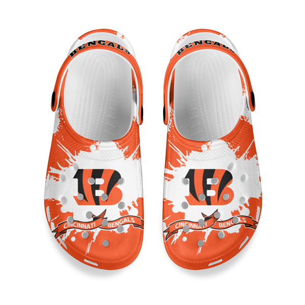 Men's Cincinnati Bengals Bayaband Clog Shoes 001 Men's Cincinnati Bengals Bayaband Clog Shoes 001