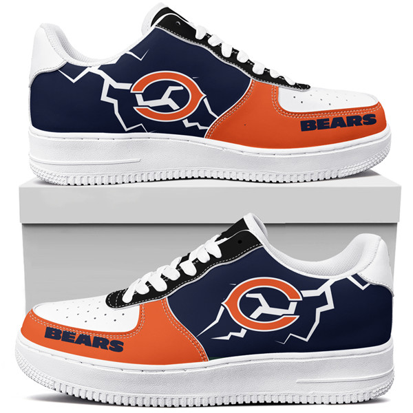 Women's Chicago Bears Air Force 1 Sneakers 001 Women's Chicago Bears Air Force 1 Sneakers 001