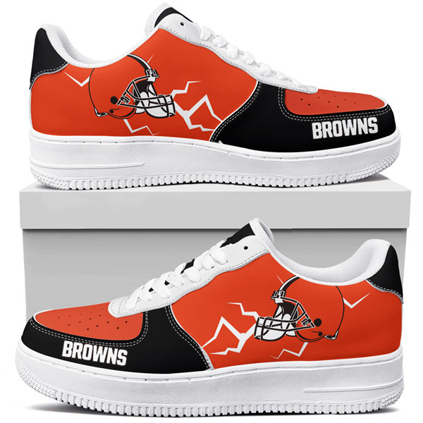 Men's Cleveland Browns Air Force 1 Sneakers 001 Men's Cleveland Browns Air Force 1 Sneakers 001