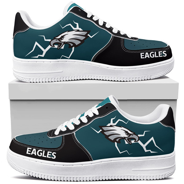 Men's Philadelphia Eagles Air Force 1 Sneakers 001 Men's Philadelphia Eagles Air Force 1 Sneakers 001