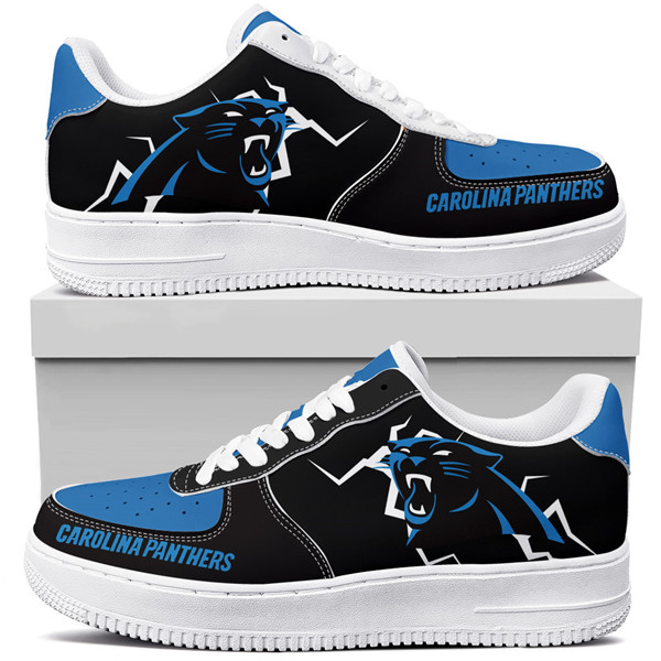 Women's Carolina Panthers Air Force 1 Sneakers 001 Women's Carolina Panthers Air Force 1 Sneakers 001