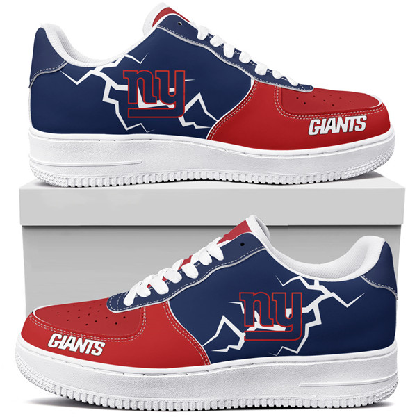Men's New York Giants Air Force 1 Sneakers 001 Men's New York Giants Air Force 1 Sneakers 001