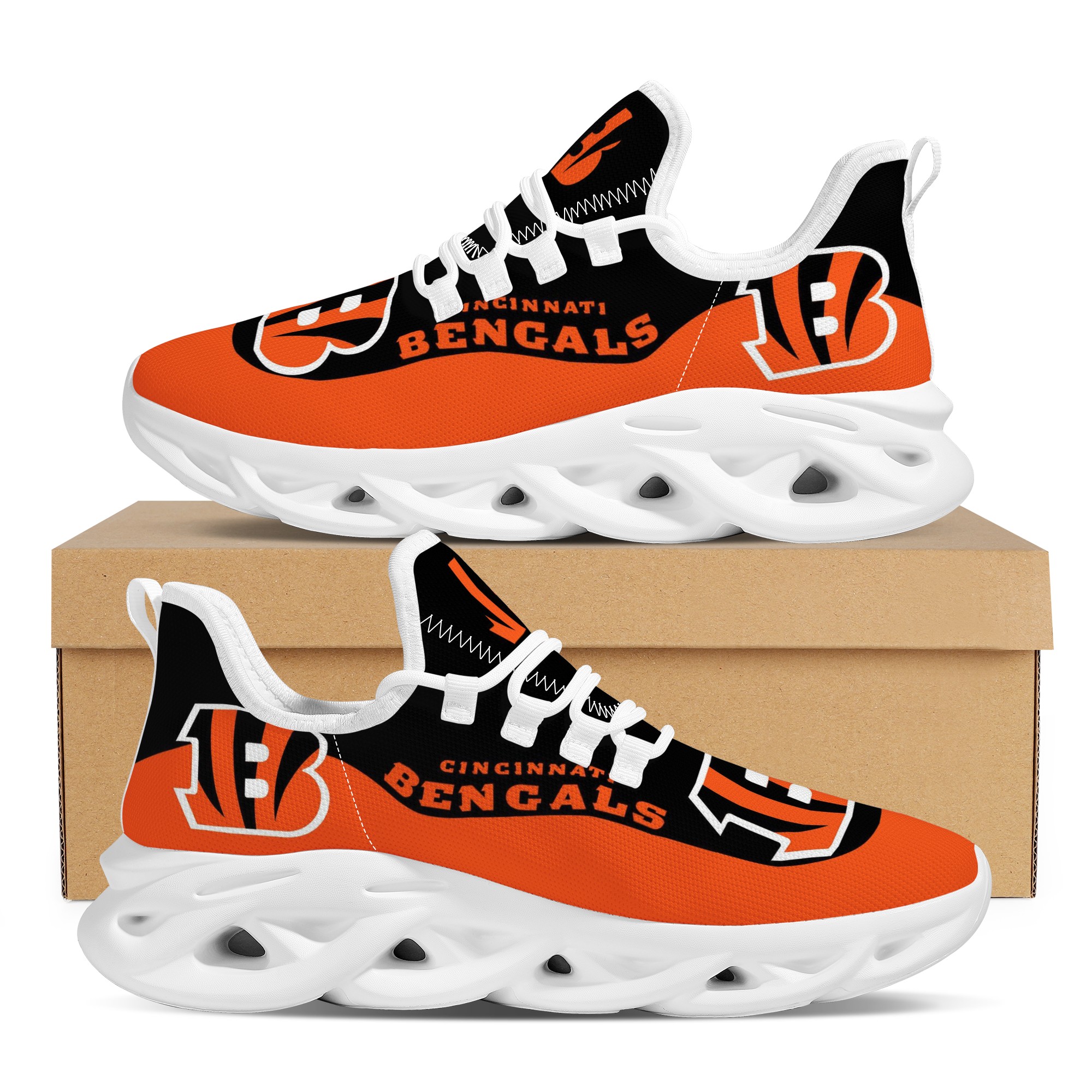 Women's Cincinnati Bengals Flex Control Sneakers 002 Women's Cincinnati Bengals Flex Control Sneakers 002