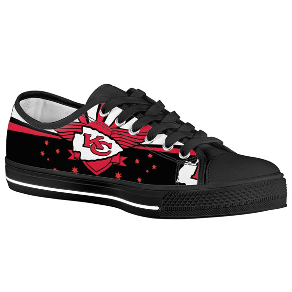 Women's Kansas City Chiefs Low Top Canvas Sneakers 004