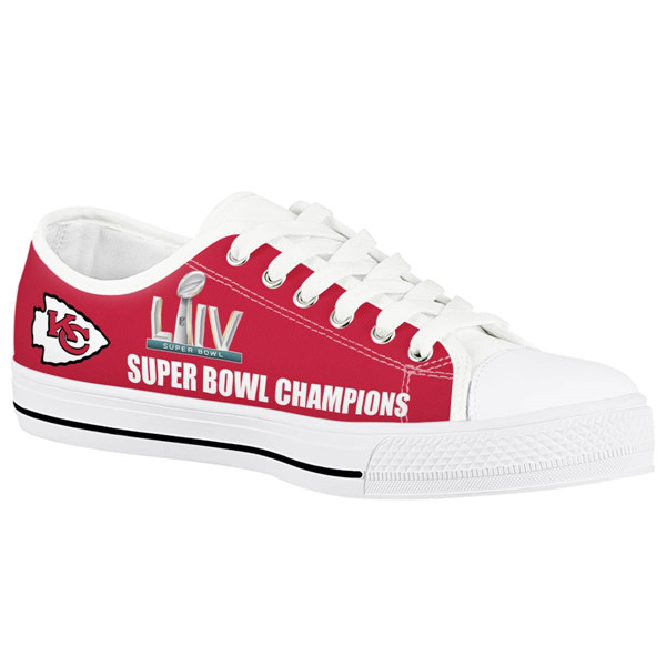 Men's Kansas City Chiefs Low Top Canvas Sneakers 005 Men's Kansas City Chiefs Low Top Canvas Sneakers 005