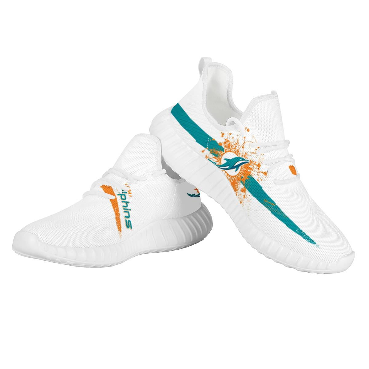 Women's Miami Dolphins Mesh Knit Sneakers/Shoes 002 Women's Miami Dolphins Mesh Knit Sneakers/Shoes 002