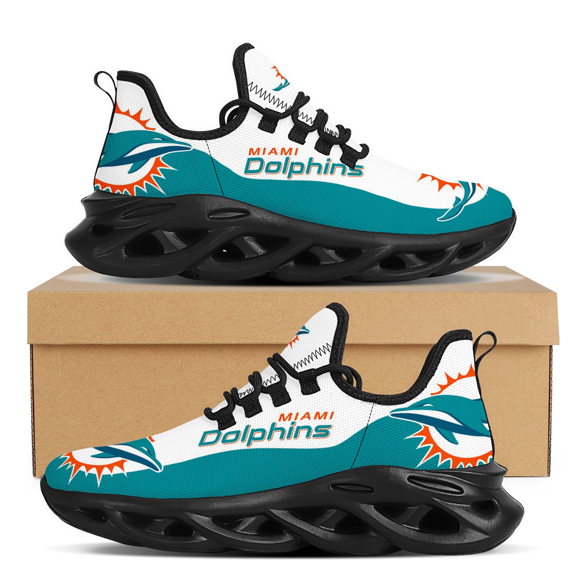 Men's Miami Dolphins Flex Control Sneakers 001 Men's Miami Dolphins Flex Control Sneakers 001