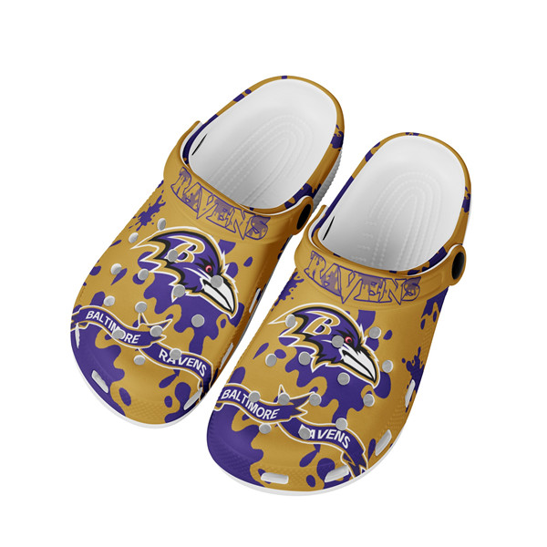 Men's Baltimore Ravens Bayaband Clog Shoes 002 Men's Baltimore Ravens Bayaband Clog Shoes 002