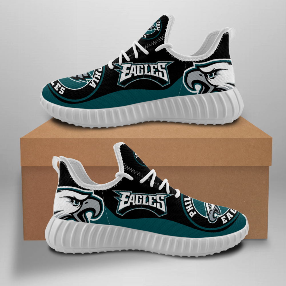 Men's Philadelphia Eagles Mesh Knit Sneakers/Shoes 005 Men's Philadelphia Eagles Mesh Knit Sneakers/Shoes 005