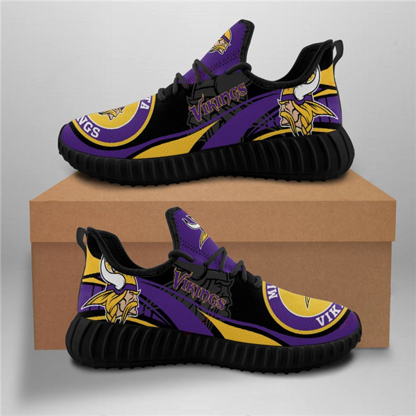 Men's Minnesota Vikings Mesh Knit Sneakers/Shoes 017 Men's Minnesota Vikings Mesh Knit Sneakers/Shoes 017