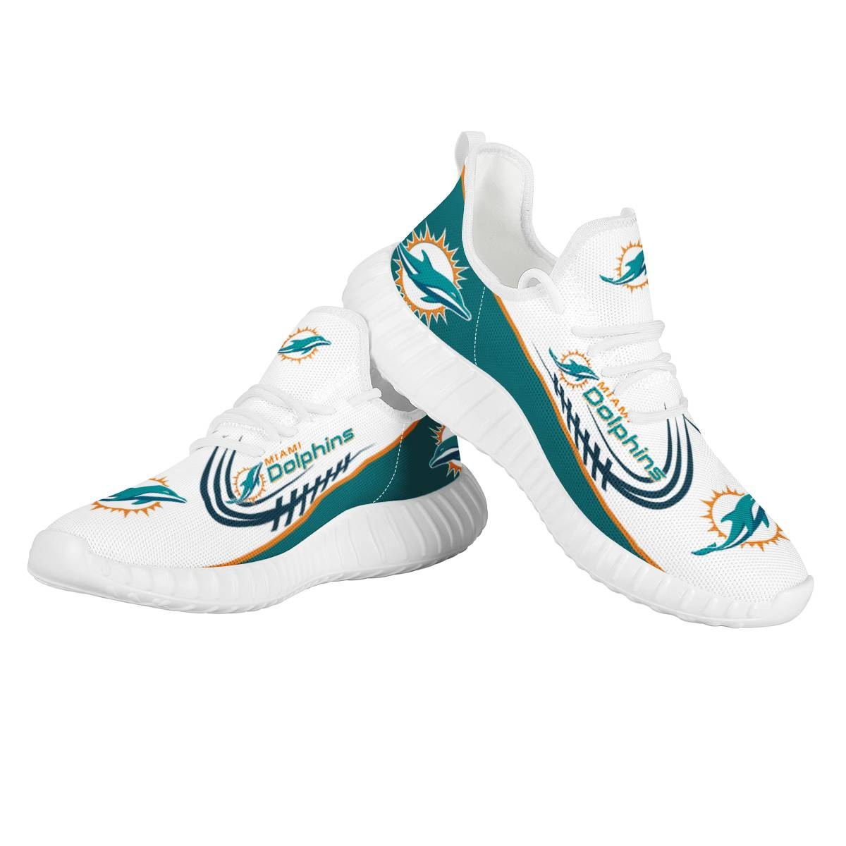 Men's Miami Dolphins Mesh Knit Sneakers/Shoes 004 Men's Miami Dolphins Mesh Knit Sneakers/Shoes 004