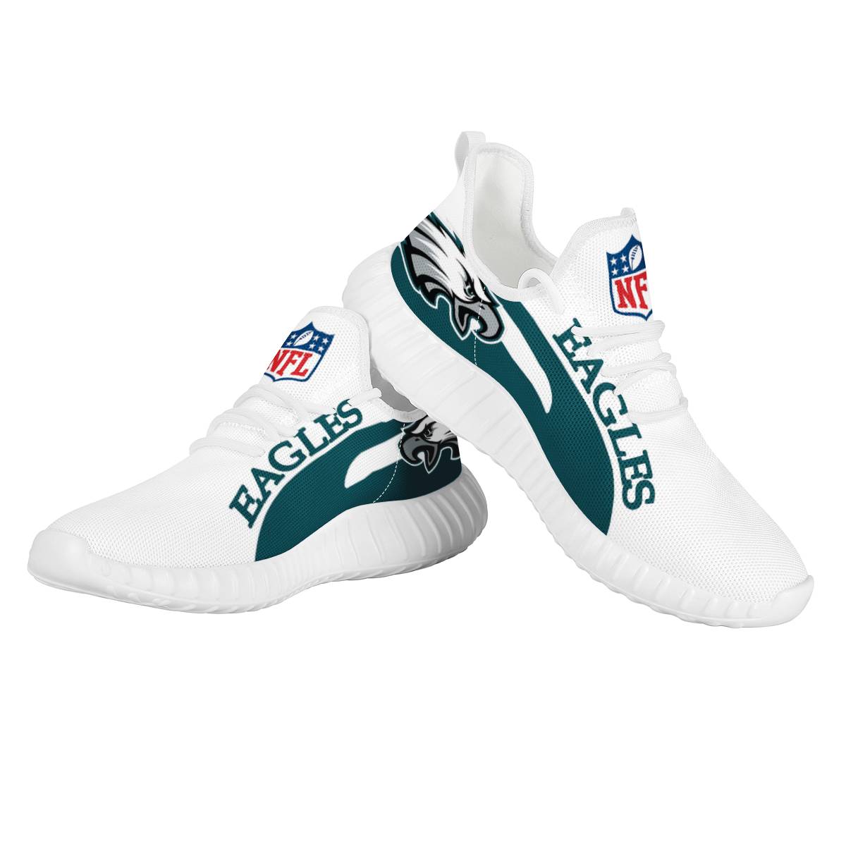 Women's Philadelphia Eagles Mesh Knit Sneakers/Shoes 007 Women's Philadelphia Eagles Mesh Knit Sneakers/Shoes 007