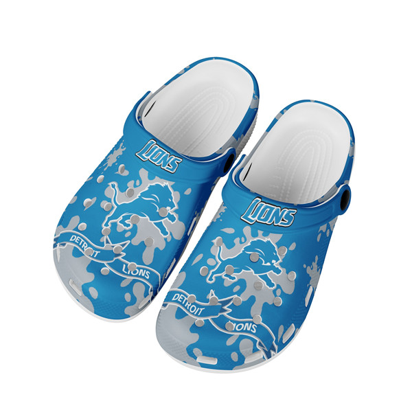 Women's Detroit Lions Bayaband Clog Shoes 002 Women's Detroit Lions Bayaband Clog Shoes 002