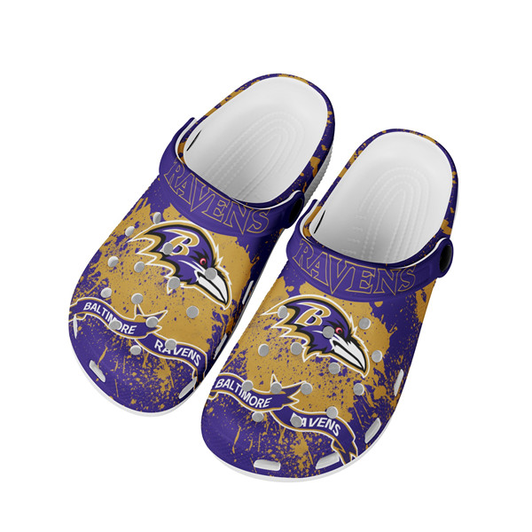 Women's Baltimore Ravens Bayaband Clog Shoes 003 Women's Baltimore Ravens Bayaband Clog Shoes 003