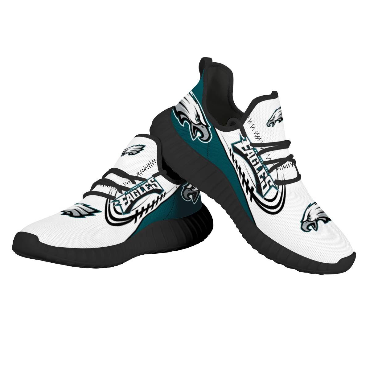 Men's Philadelphia Eagles Mesh Knit Sneakers/Shoes 011 Men's Philadelphia Eagles Mesh Knit Sneakers/Shoes 011