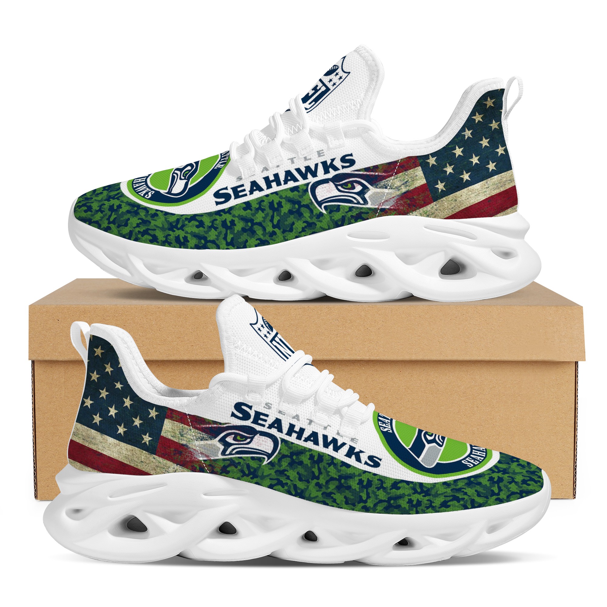 Women's Seattle Seahawks Flex Control Sneakers 004 Women's Seattle Seahawks Flex Control Sneakers 004