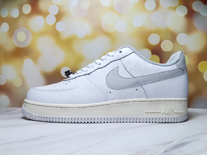Women's Air Force 1 White/Grey Shoes 0152 Women's Air Force 1 White/Grey Shoes 0152