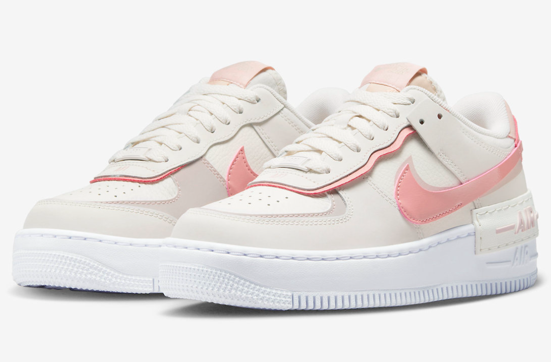 Women's Air Force 1 White Pink Shoes 0224 Women's Air Force 1 White Pink Shoes 0224