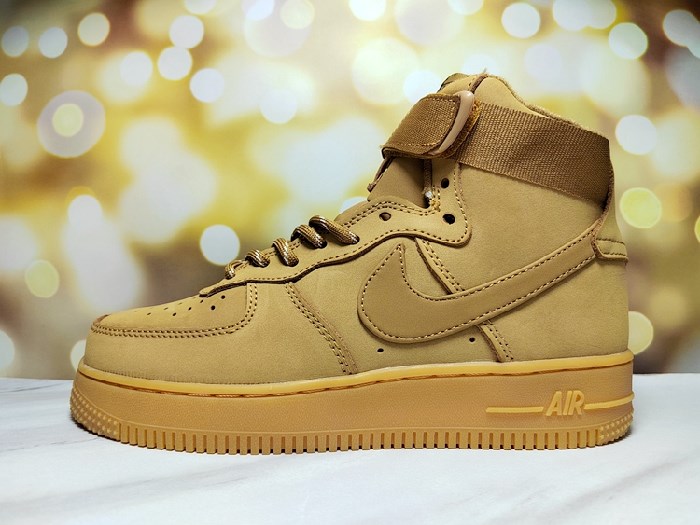 Women's Air Force 1 High Top Brown Shoes 0182 Women's Air Force 1 High Top Brown Shoes 0182