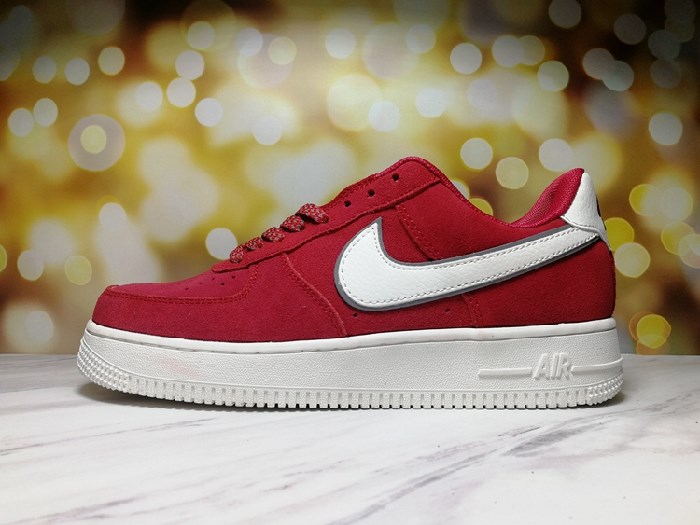 Women's Air Force 1 Red Shoes 0208 Women's Air Force 1 Red Shoes 0208