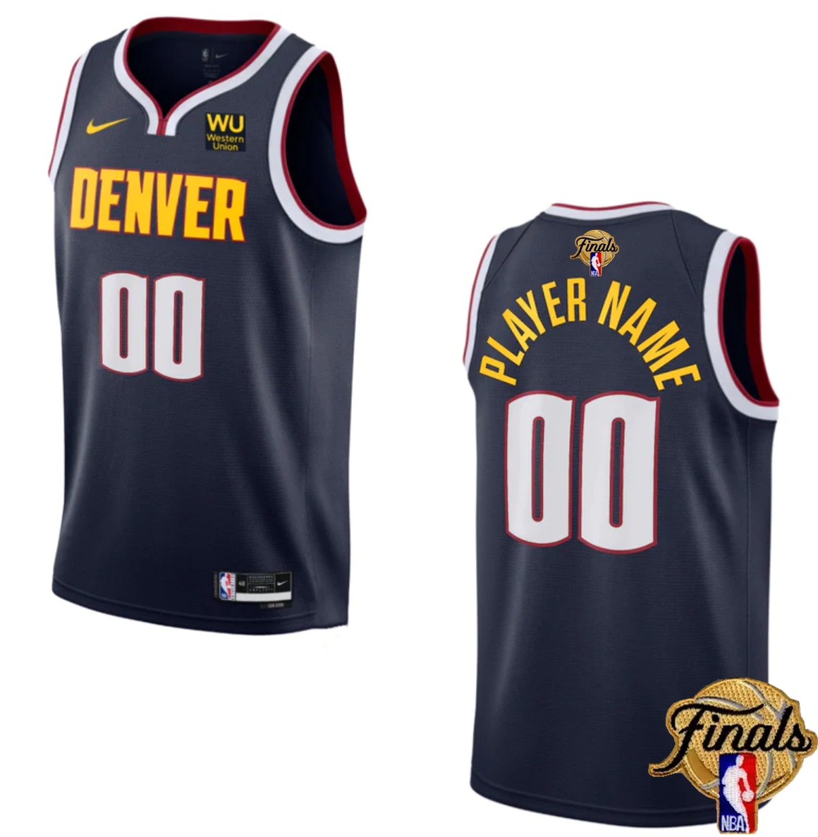 Men's Denver Nuggets Active Player Custom Navy 2023 Finals Icon Edition Stitched Basketball Jersey Men's Denver Nuggets Active Player Custom Navy 2023 Finals Icon Edition Stitched Basketball Jersey