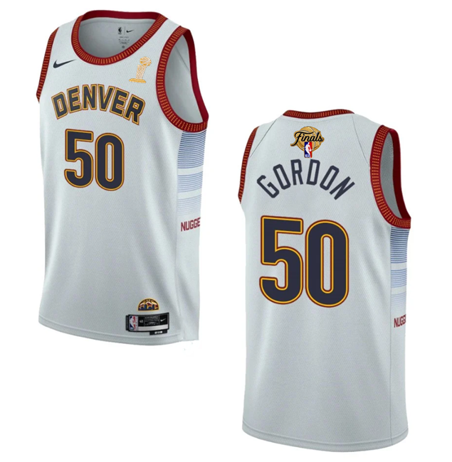 Men's Denver Nuggets #50 Aaron Gordon White 2023 Finals Association Edition Stitched Basketball Jersey Men's Denver Nuggets #50 Aaron Gordon White 2023 Finals Association Edition Stitched Basketball Jersey