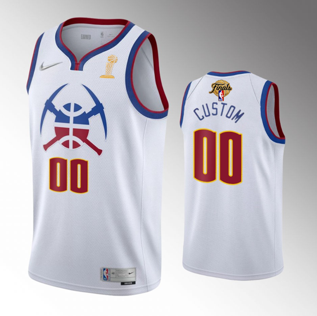 Men's Denver Nuggets Active Player Custom White 2023 Finals Earned Edition Stitched Basketball Jersey Men's Denver Nuggets Active Player Custom White 2023 Finals Earned Edition Stitched Basketball Jersey