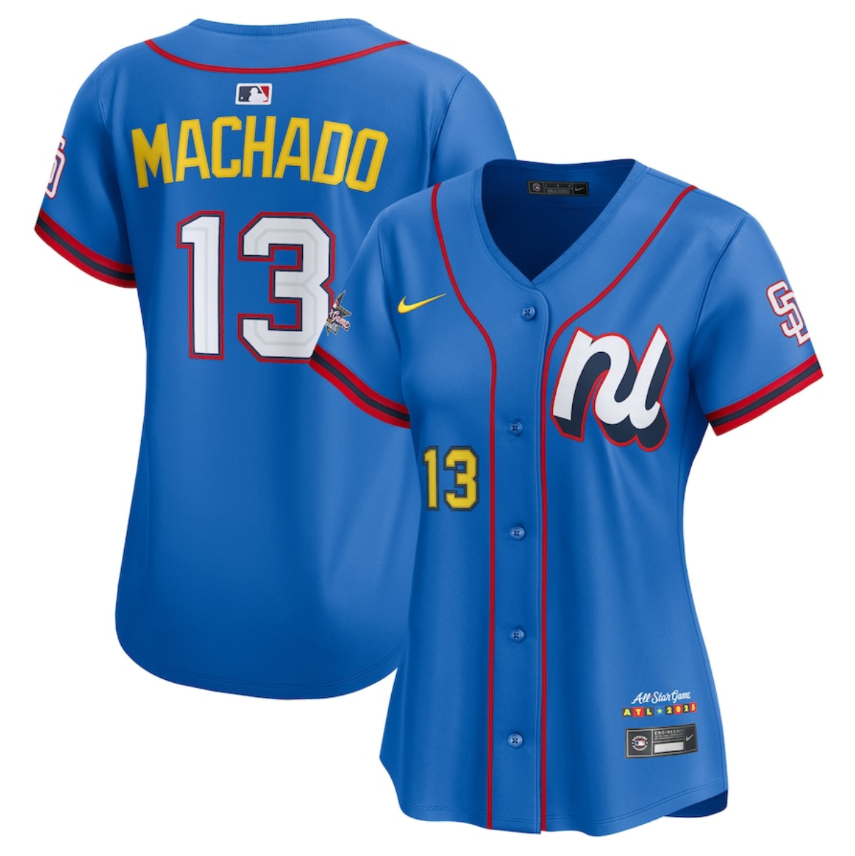 Women's National League #13 Manny Machado Blue 2025 All-Star Edition Limited Stitched Baseball Jersey(Run Small) Women's National League #13 Manny Machado Blue 2025 All-Star Edition Limited Stitched Baseball Jersey(Run Small)