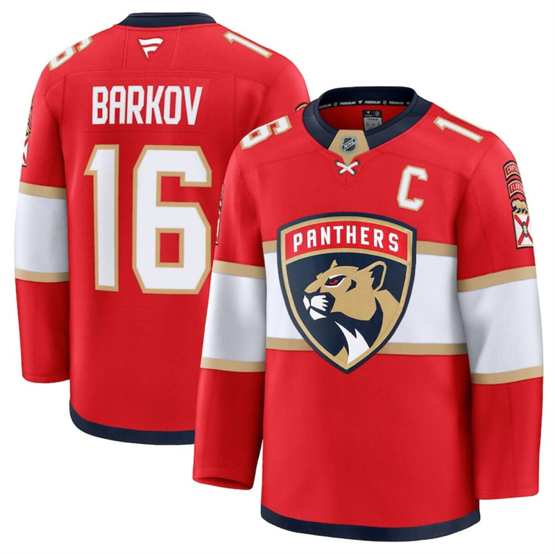Men's Florida Panthers #16 Aleksander Barkov Red 2024-25 Home Stitched Hockey Jersey Men's Florida Panthers #16 Aleksander Barkov Red 2024-25 Home Stitched Hockey Jersey