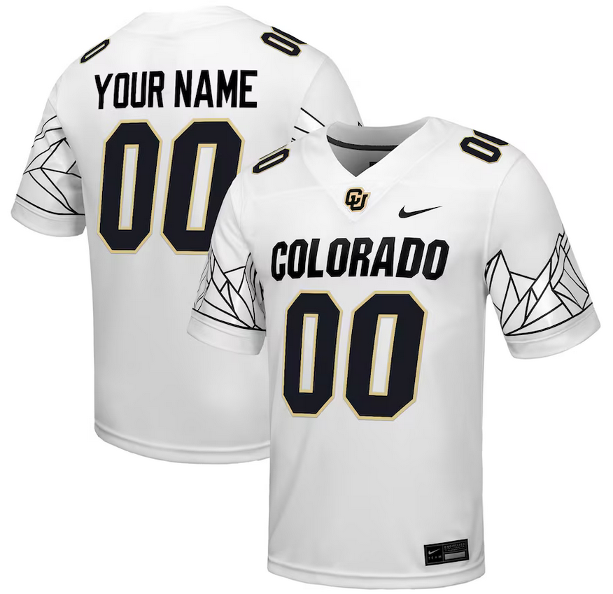 Men's Colorado Buffaloes Active Player Custom White Stitched Football Jersey Men's Colorado Buffaloes Active Player Custom White Stitched Football Jersey